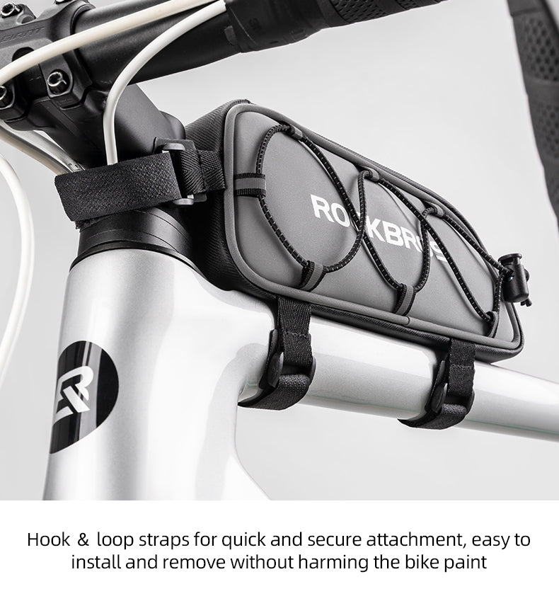 ROCKBROS Waterproof Reflective Bicycle Top Tube Bag, Secure Cycling Storage