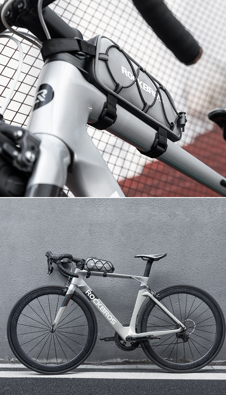 ROCKBROS Waterproof Reflective Bicycle Top Tube Bag, Secure Cycling Storage