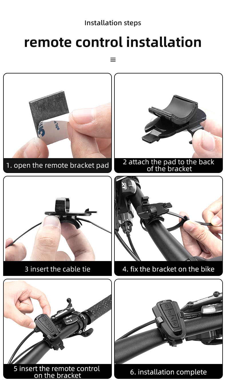 ROCKBROS 115dB Wireless Bike Alarm with Remote Vibration Anti‑Theft