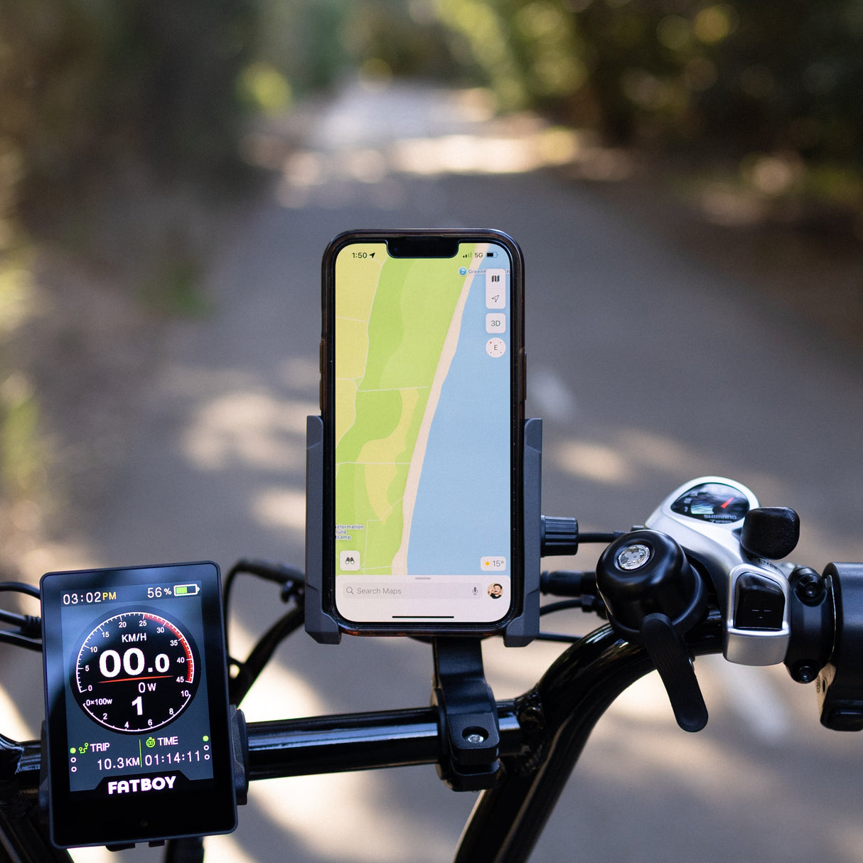 Universal E-Bike & Bicycle Handlebar Phone Holder - Secure, Stable, Easy Access