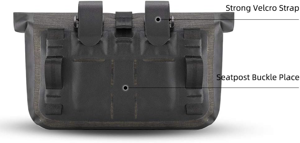 RockBros 100% Waterproof Cycling Handlebar Bag - Large Capacity Bike Front Pouch