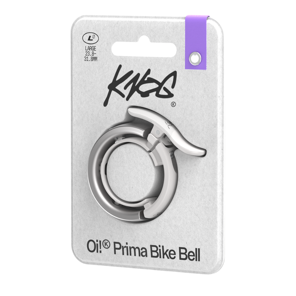 Knog Oi Prima Bike Bell: Sleek, Loud, Durable, WaveTek Hammer Technology