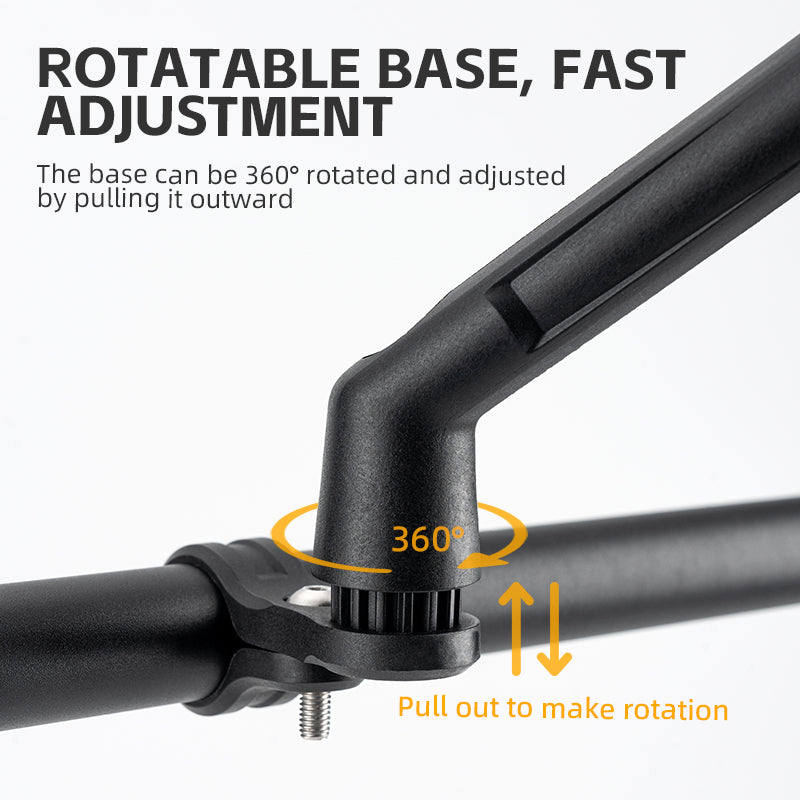 ROCKBROS HD Anti-Glare Bike Mirror for Handlebars, 360° Rotating Safety