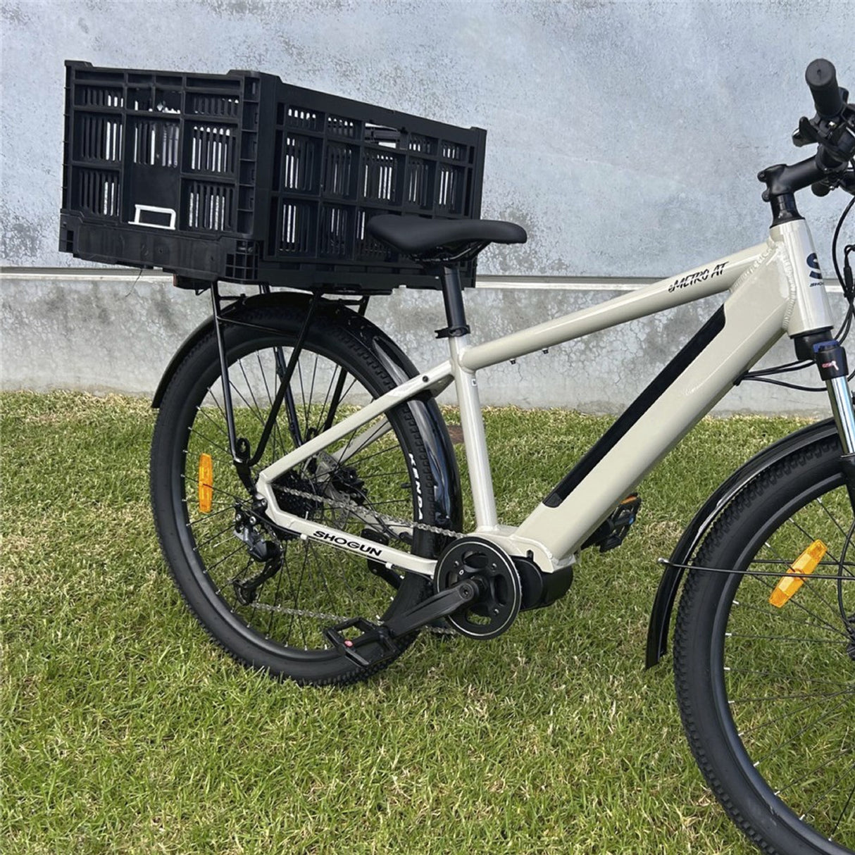 Azur Large Fold-Down Bicycle Cargo Basket - Black, 70 Litre Capacity