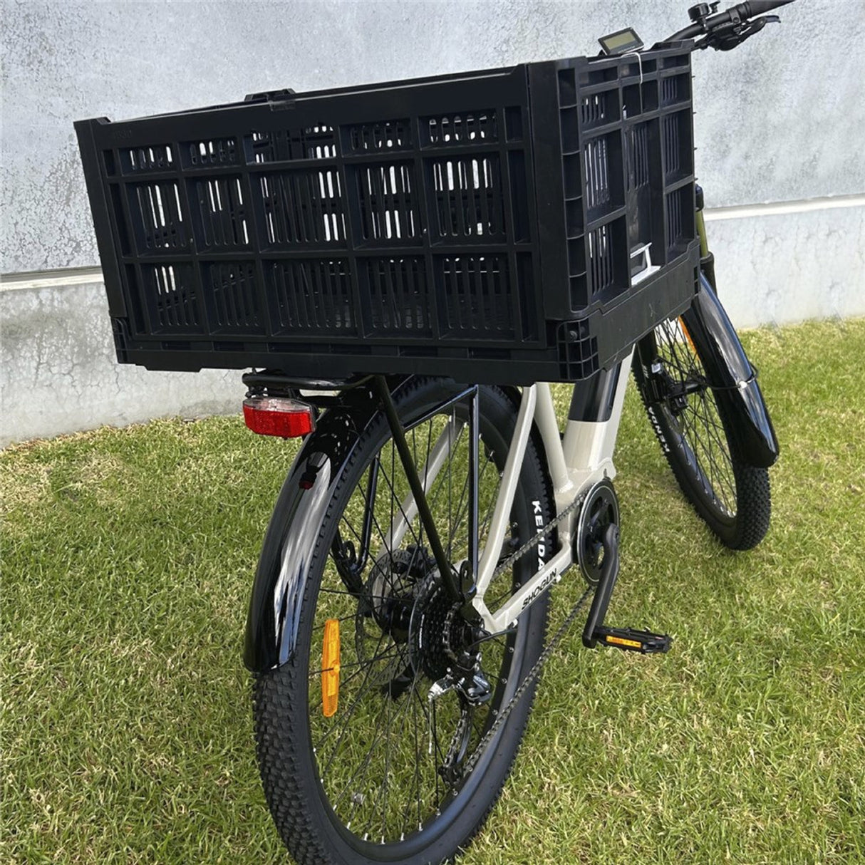 Azur Large Fold-Down Bicycle Cargo Basket - Black, 70 Litre Capacity
