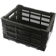 Azur Small Black Fold-Down Bicycle Cargo Basket - 25L Capacity, Easy Install