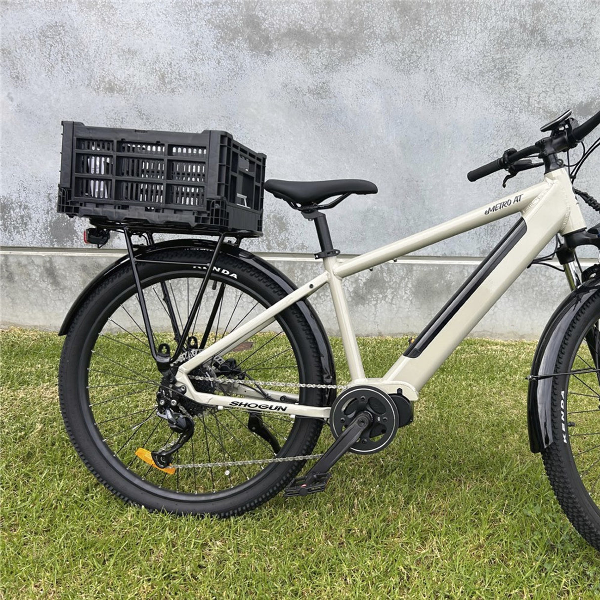Azur Small Black Fold-Down Bicycle Cargo Basket - 25L Capacity, Easy Install
