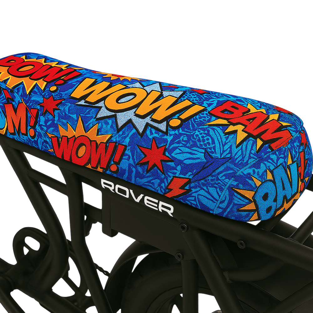 Vibrant Comic Blast E-Bike Seat Cover for Popular Models