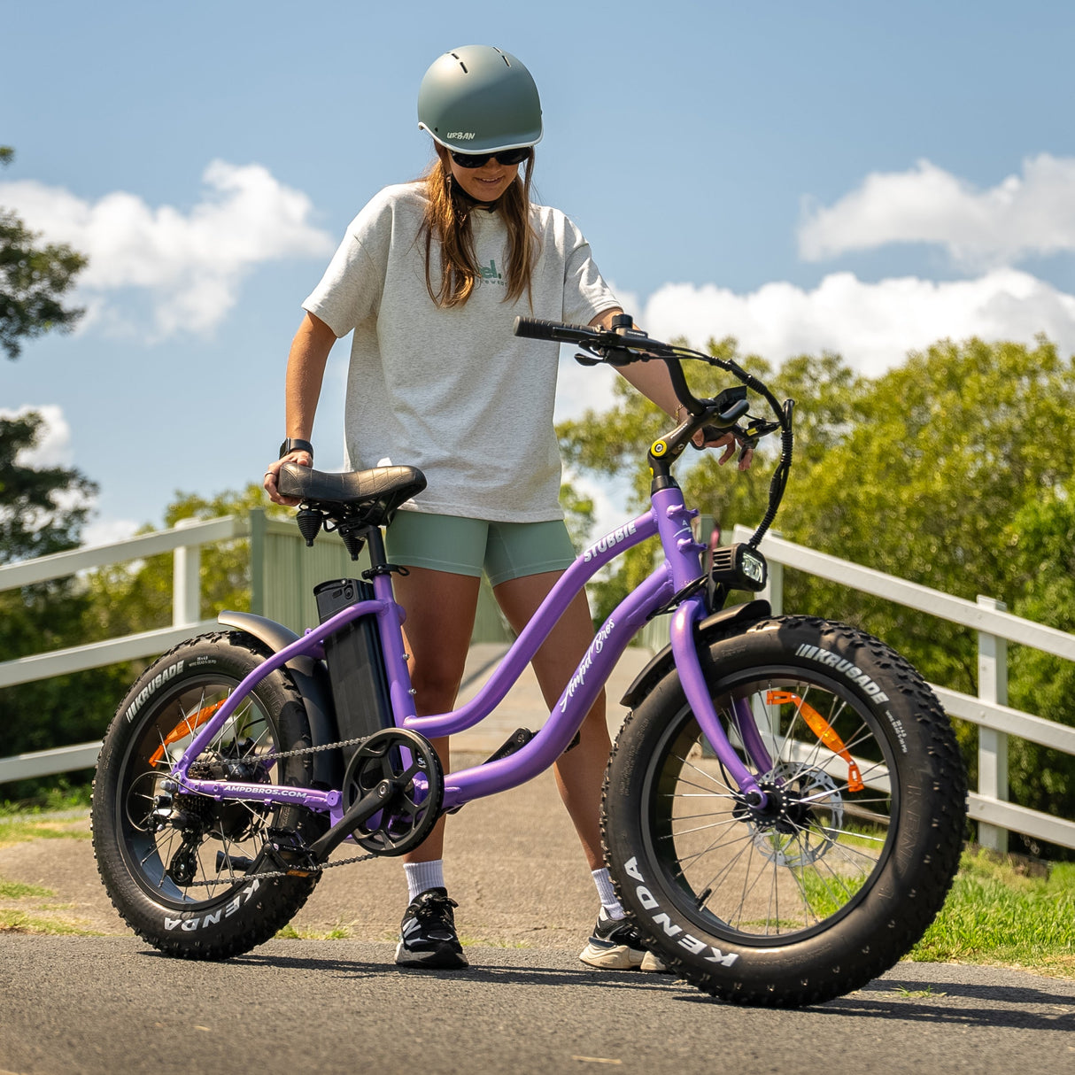 Ampd Bros Stubbie-S Series 3 Step-Through Fat Tyre Electric Cruiser Bike