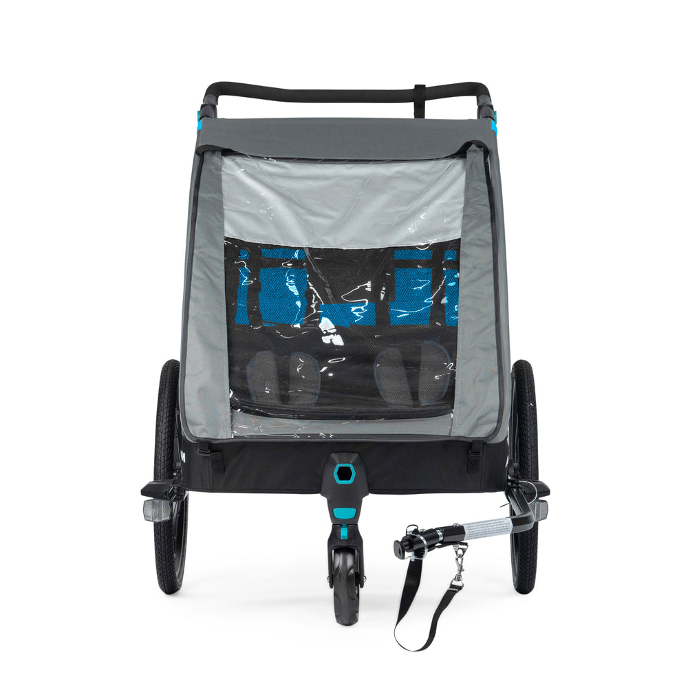 Ampd Bros Deluxe Kids Bike Trailer Pram | Suspension, Single/Double, Jogger Wheel