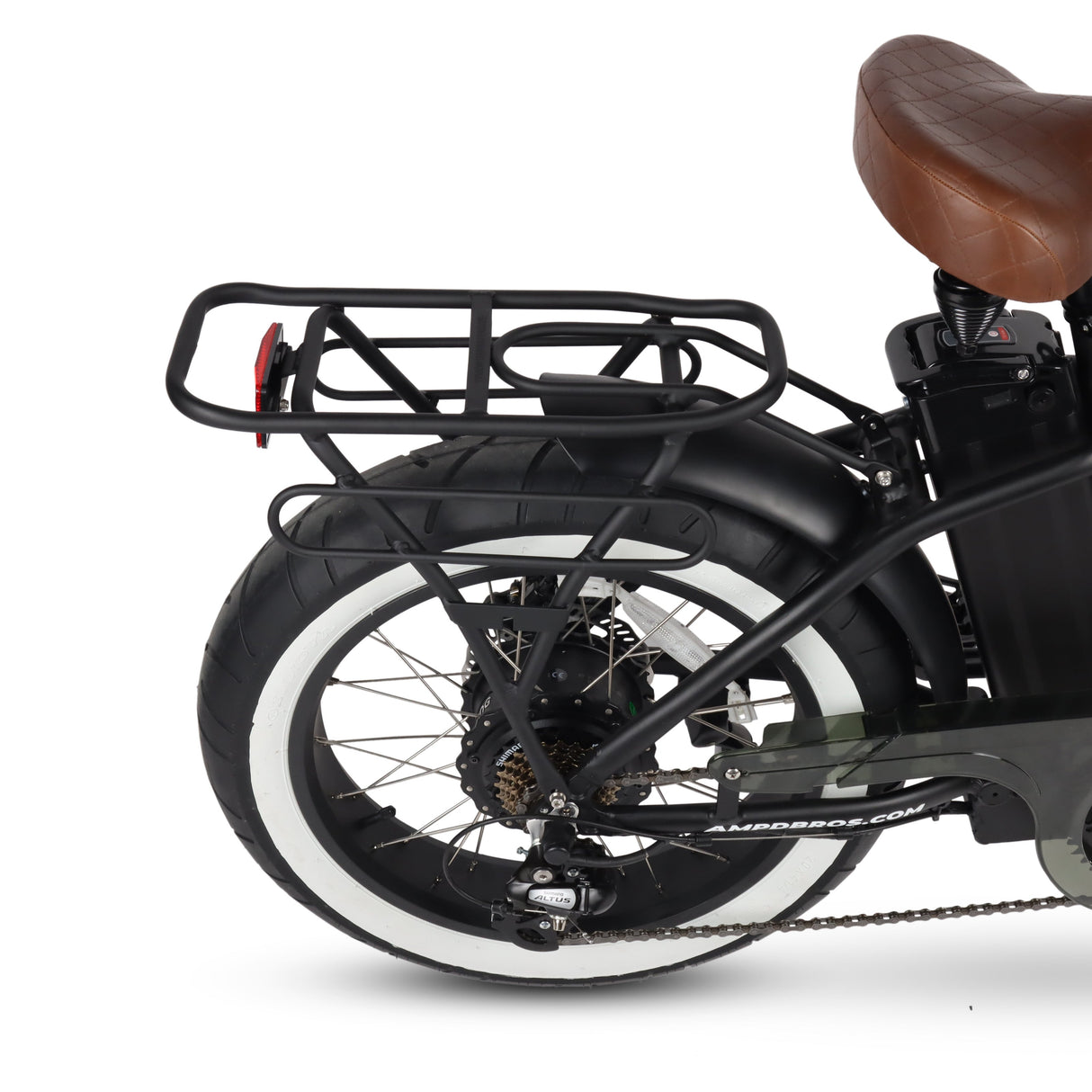 Stubbie Electric Bike Rear Cargo Rack - Heavy Duty Matte Black Carrier