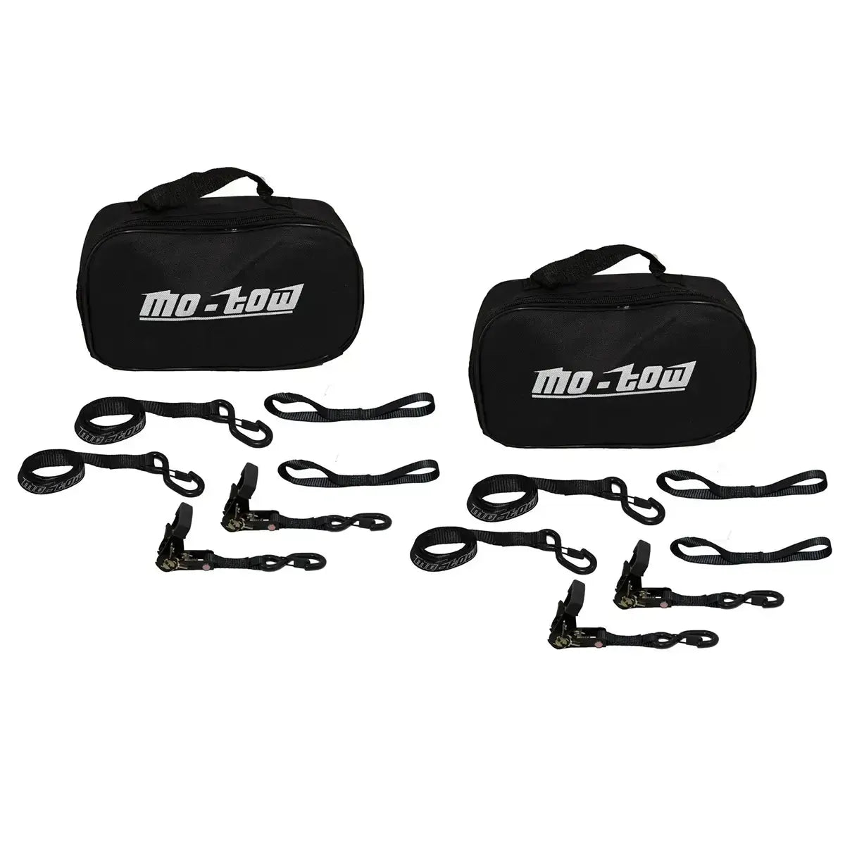 Heavy Duty Ratchet Tie Down Straps for Motorbikes & Motocross (2-Pair)