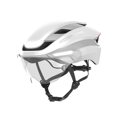 Lumos Ultra E-Bike Helmet with Integrated Eye Shield and Smart Turn Signals