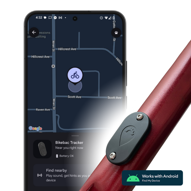 Bikebac Advanced GPS Tracker for Android Bikes - Real-time Anti-Theft Security