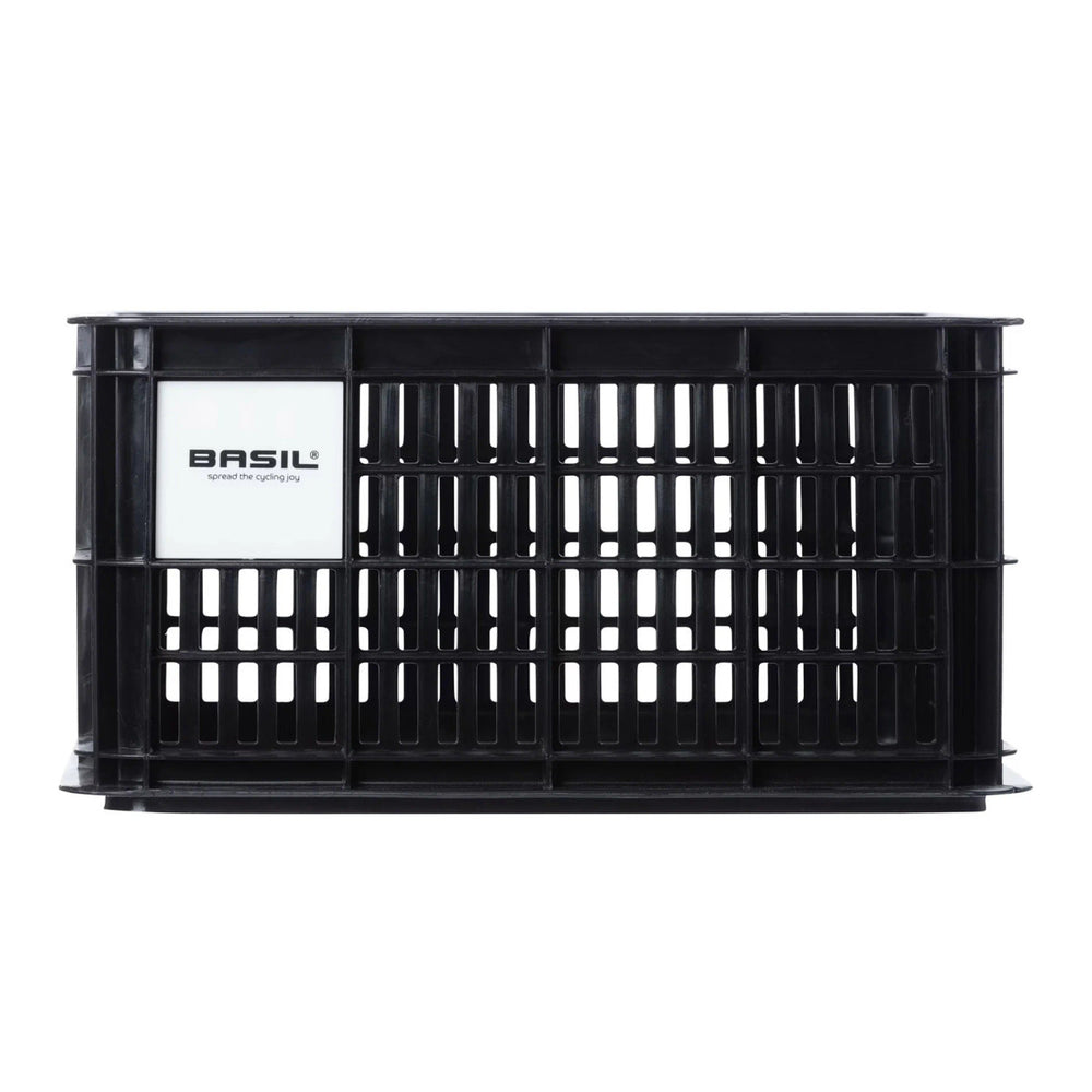 Basil Small 17.5L Recycled Black Bicycle Crate for Front/Rear Bike Storage
