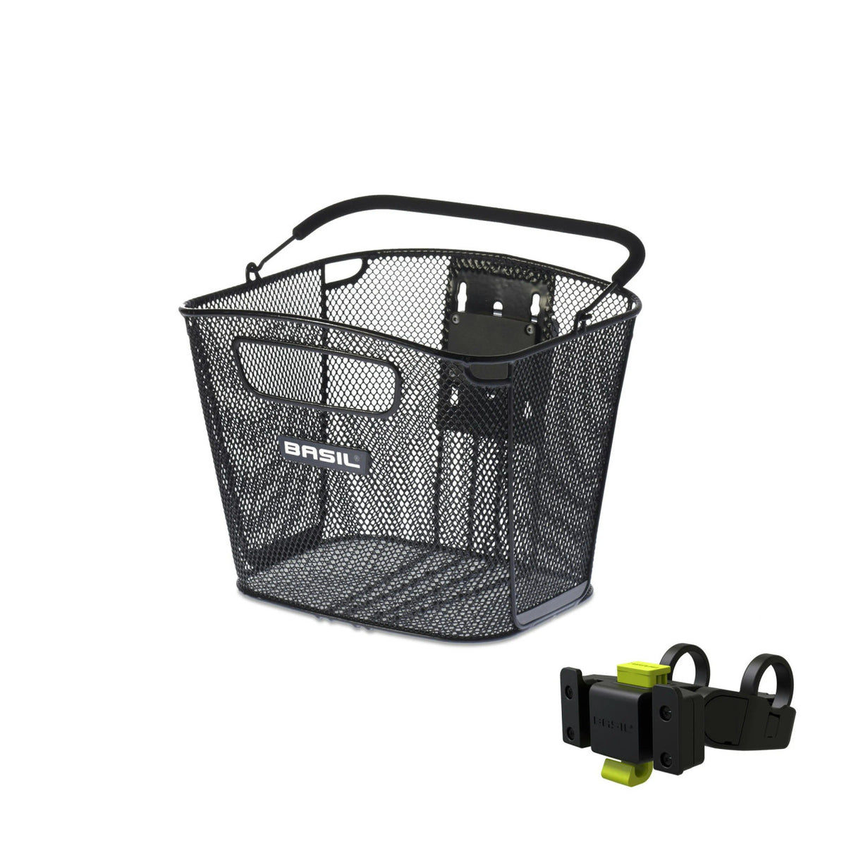 Basil Bold KF Handlebar Front Bike Basket - Quick Release Steel Mesh