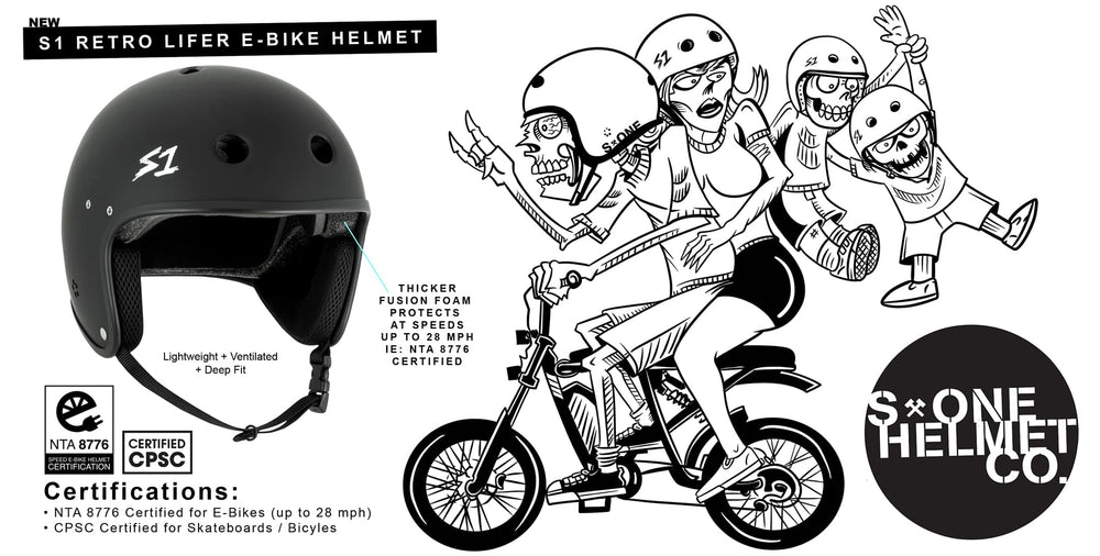 S1 Retro Lifer E-Helmet: Multi-Sport Certified Protection for E-Bikes