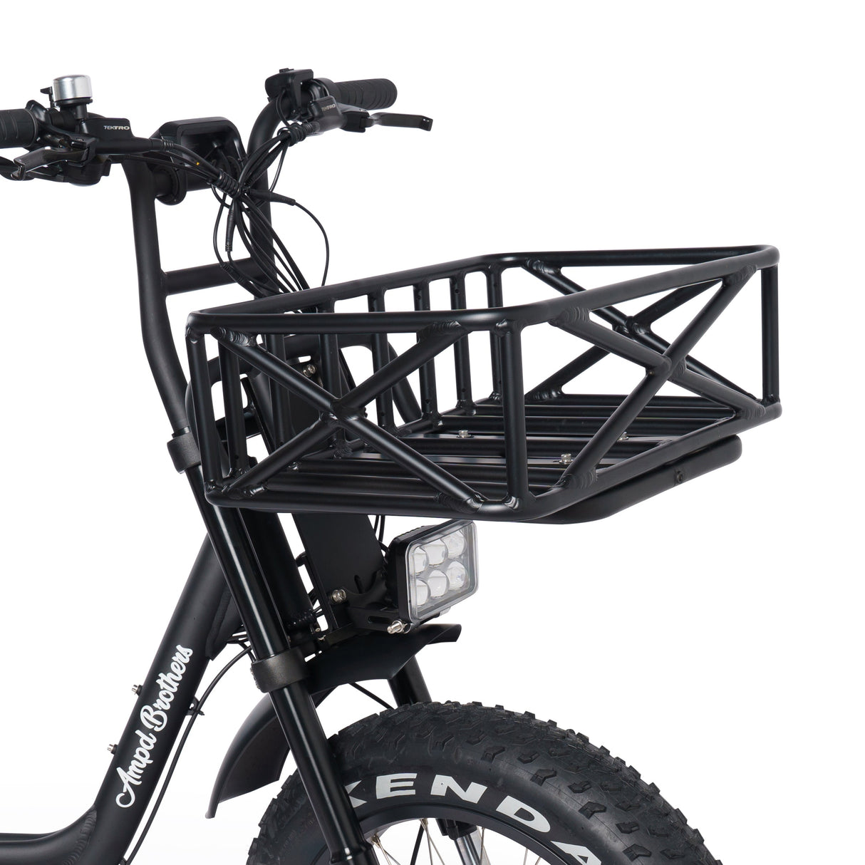 ACE E-Bike Front Cargo Rack & Basket System – Durable Aluminium, Matte Black
