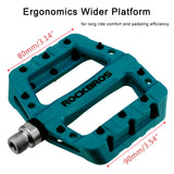 ROCKBROS Lightweight Nylon Composite Fibre Bike Pedals for All Bikes