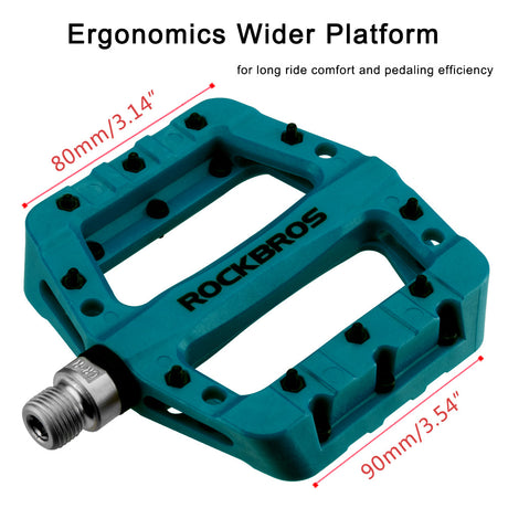 ROCKBROS Lightweight Nylon Composite Fibre Bike Pedals for All Bikes