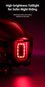 ROCKBROS USB-C Rechargeable Cycling Safety Helmet with Integrated Warning Lights