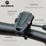 ROCKBROS 115dB Wireless Bike Alarm with Remote Vibration Anti‑Theft