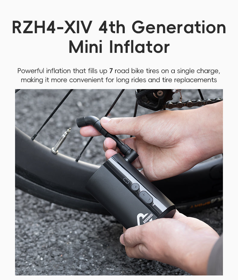ROCKBROS Portable Electric Tyre Inflator Pump: 150 PSI for Bikes, Motorcycles, Cars