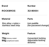 ROCKBROS Compact 3-Digit Password Helmet Lock for Bikes, Scooters, Motorcycles