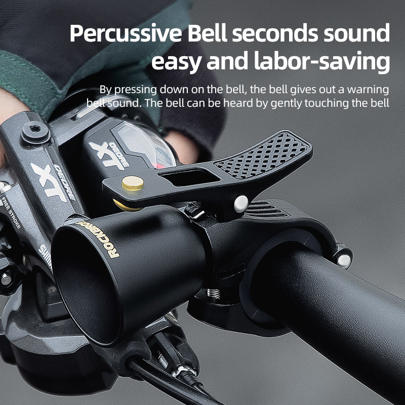 ROCKBROS Classic Brass Bike Bell: Loud, Durable, Easy Fit Adult Bicycles