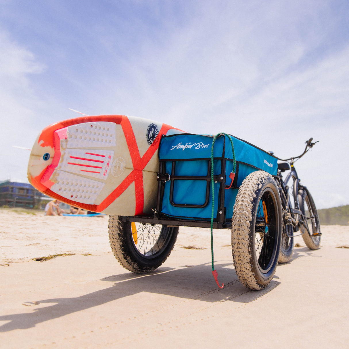 Ampd Bros Deluxe Beach Bike Trailer: Surfboard, Paddleboard, and Beach Gear Carrier