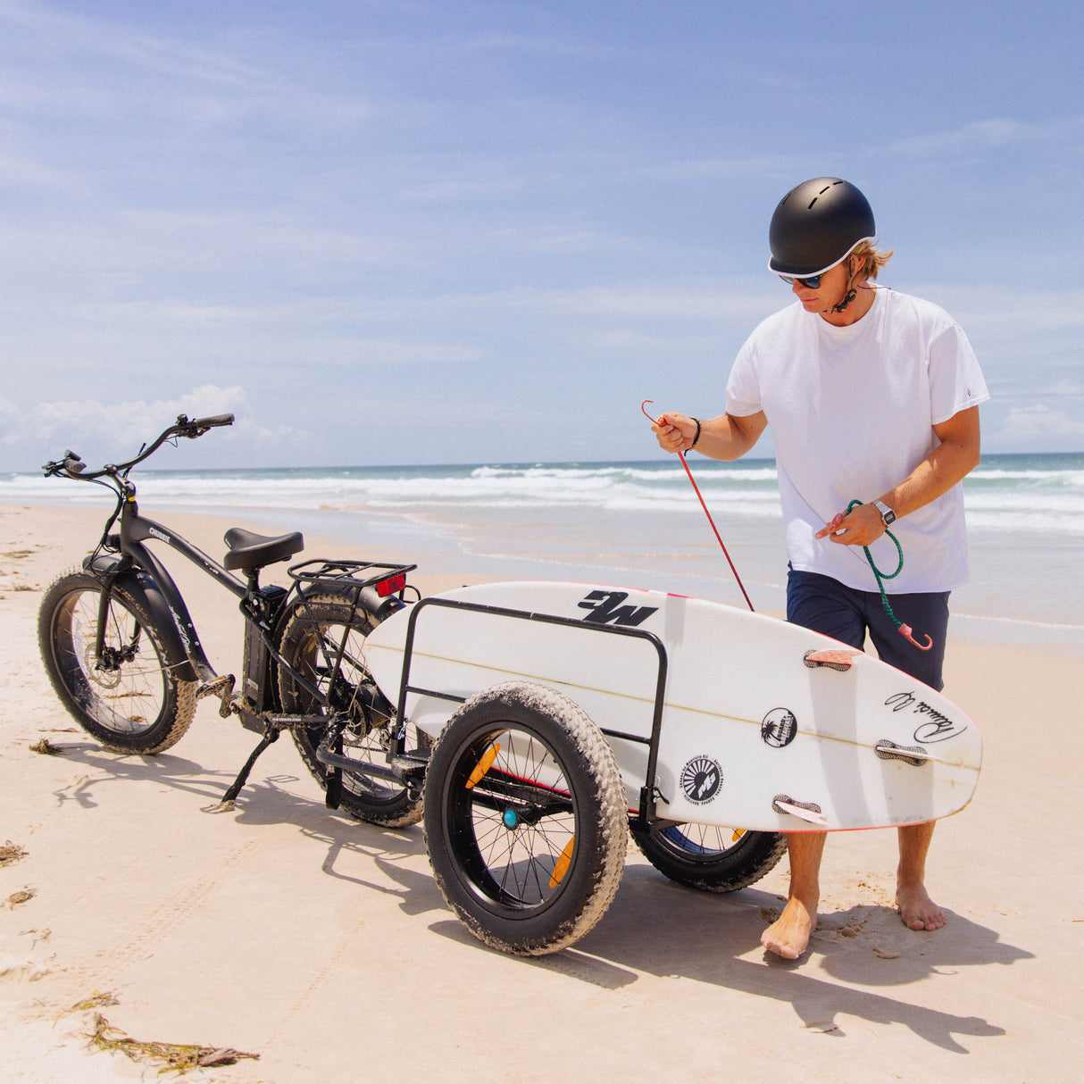 Ampd Bros Deluxe Beach Bike Trailer: Surfboard, Paddleboard, and Beach Gear Carrier