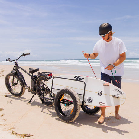 Ampd Bros Deluxe Beach Bike Trailer: Surfboard, Paddleboard, and Beach Gear Carrier