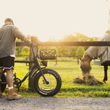 ACE E-Bike Front Cargo Rack & Basket System – Durable Aluminium, Matte Black