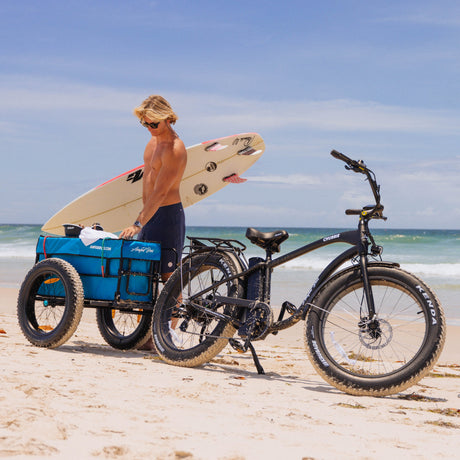 Ampd Bros Deluxe Beach Bike Trailer: Surfboard, Paddleboard, and Beach Gear Carrier