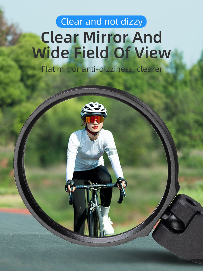 ROCKBROS Bicycle Bar End Mirror: Adjustable HD Cycling Rearview Safety Mirror