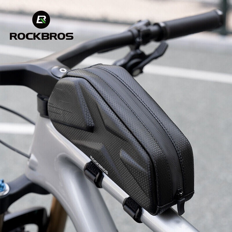 ROCKBROS 1.4L Cycling Top Tube Frame Bag Waterproof Hard Shell Bike Storage