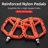 ROCKBROS Extra Large Nylon Bike Pedals: Anti-Skid Grip, Sealed DU Bearings
