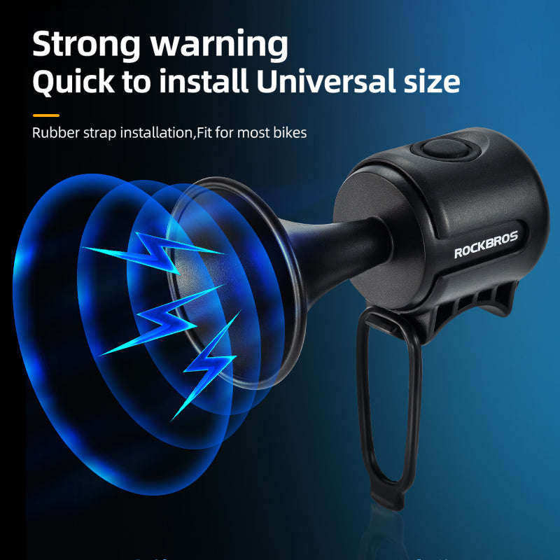 ROCKBROS 120dB Electronic Bicycle Horn: Waterproof, Loud & Compact Bike Bell