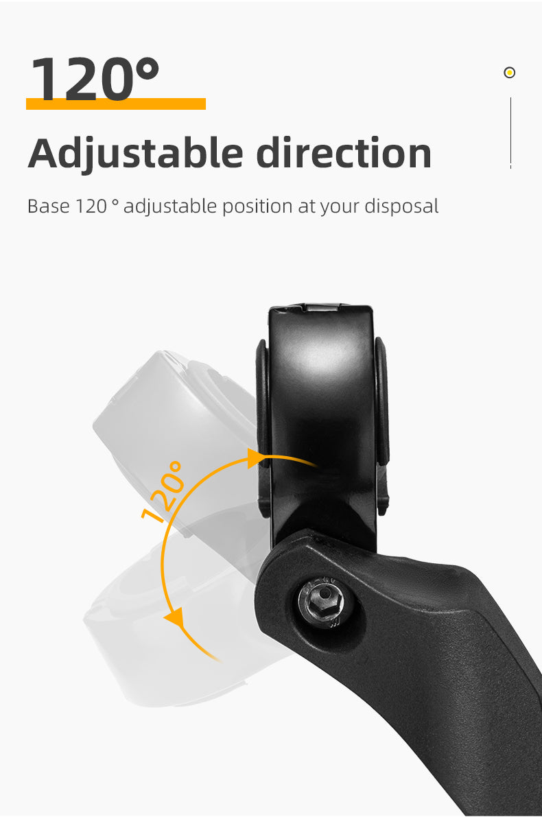 ROCKBROS 360° Adjustable HD Convex Bike Handlebar Rear View Mirror