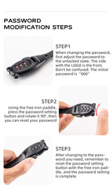 ROCKBROS Compact 3-Digit Password Helmet Lock for Bikes, Scooters, Motorcycles