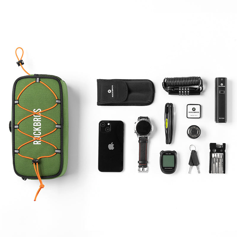 ROAD TO SKY ROCKBROS Deluxe Waterproof Cycling Handlebar Bag with Secure Lock
