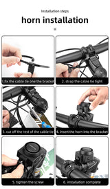 ROCKBROS 115dB Wireless Bike Alarm with Remote Vibration Anti‑Theft