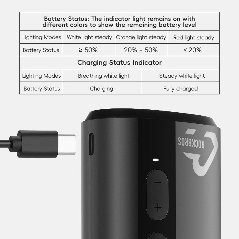 ROCKBROS Portable Electric Tyre Inflator Pump: 150 PSI for Bikes, Motorcycles, Cars