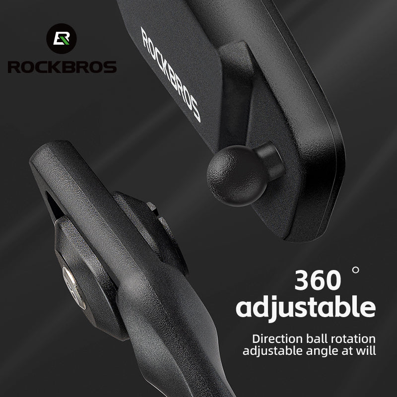 ROCKBROS 360° Rotatable Bicycle Handlebar Mirror for Enhanced Cycling Safety