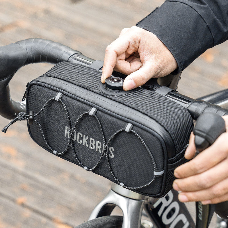 ROAD TO SKY ROCKBROS Deluxe Waterproof Cycling Handlebar Bag with Secure Lock