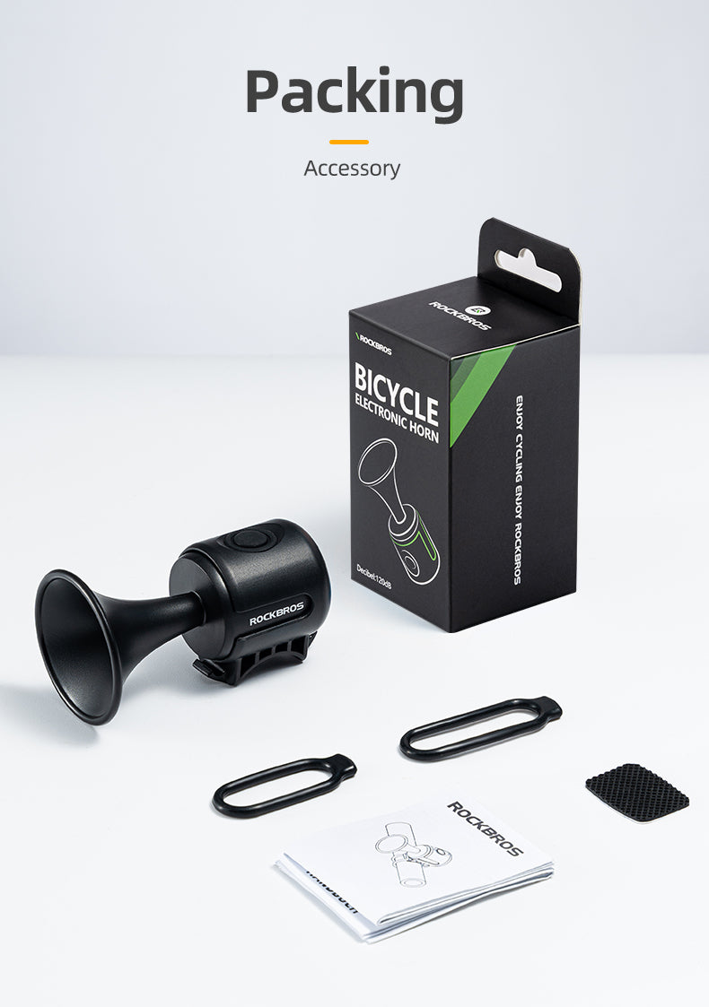 ROCKBROS 120dB Electronic Bicycle Horn: Waterproof, Loud & Compact Bike Bell