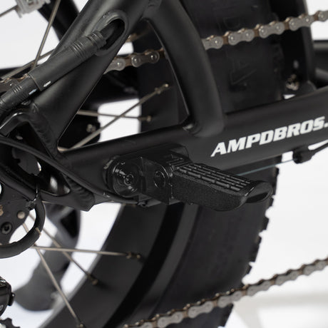 Premium Black Folding Alloy Pillion Foot Pegs for ACE Electric Bikes