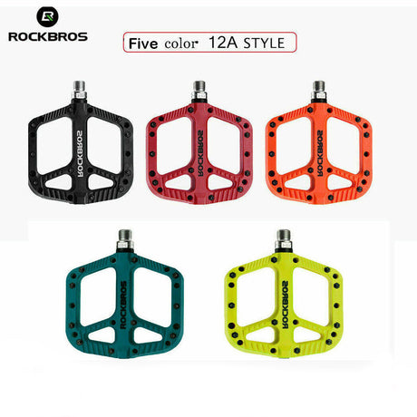 ROCKBROS Extra Large Nylon Bike Pedals: Anti-Skid Grip, Sealed DU Bearings