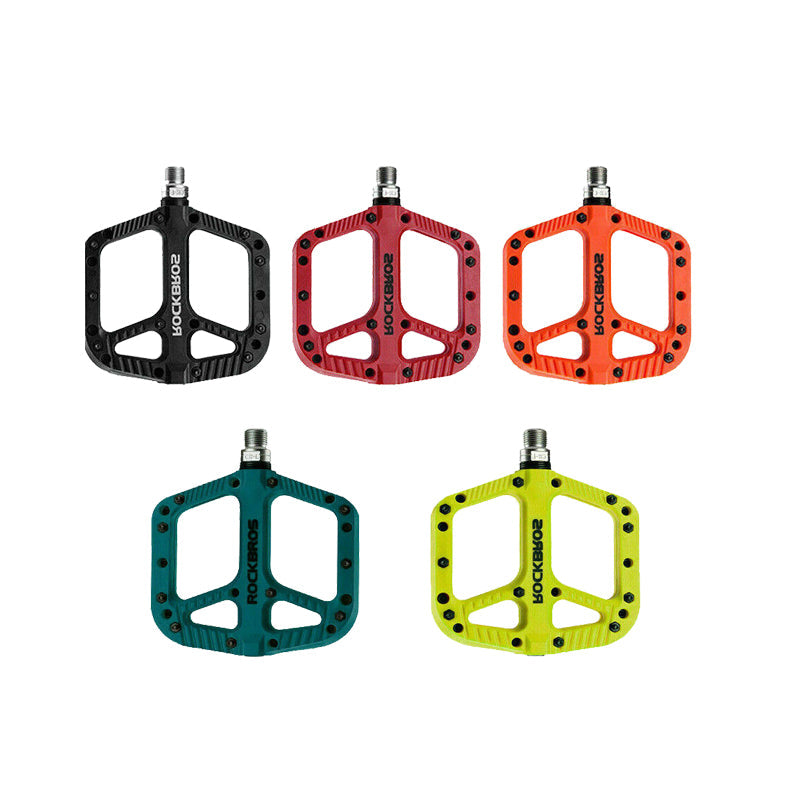 ROCKBROS Extra Large Nylon Bike Pedals: Anti-Skid Grip, Sealed DU Bearings