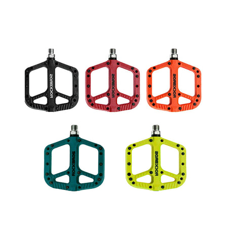 ROCKBROS Extra Large Nylon Bike Pedals: Anti-Skid Grip, Sealed DU Bearings